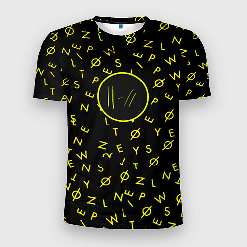 Мужская спорт-футболка Twenty one pilots pattern rock yellow / 3D-принт – фото 1