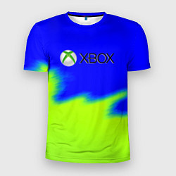 Мужская спорт-футболка Xbox кислотный стиль текстура