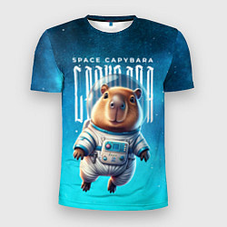 Мужская спорт-футболка Space capybara