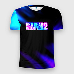Мужская спорт-футболка Red dead redemption неоновые краски
