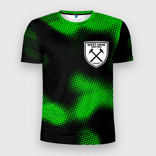 Мужская спорт-футболка West Ham sport halftone / 3D-принт – фото 1