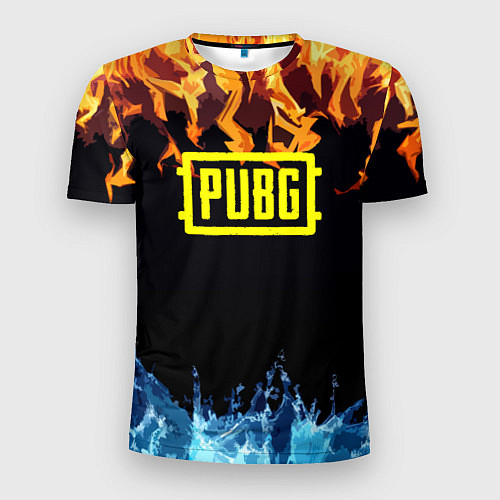 Мужская спорт-футболка PUBG online битва огня и льда / 3D-принт – фото 1