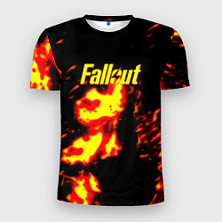 Мужская спорт-футболка Fallout огнненое лого