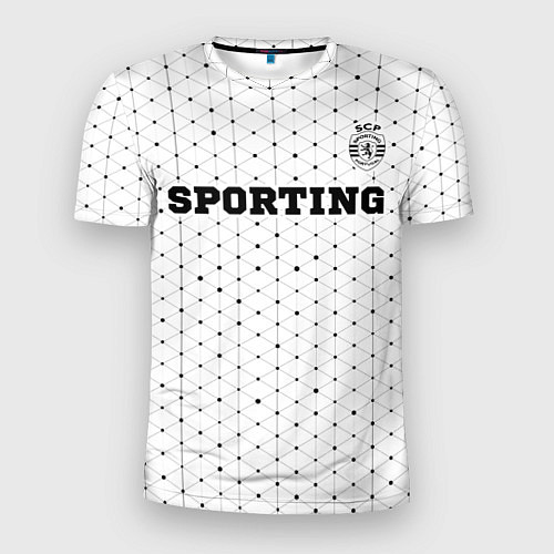 Мужская спорт-футболка Sporting sport на светлом фоне посередине / 3D-принт – фото 1
