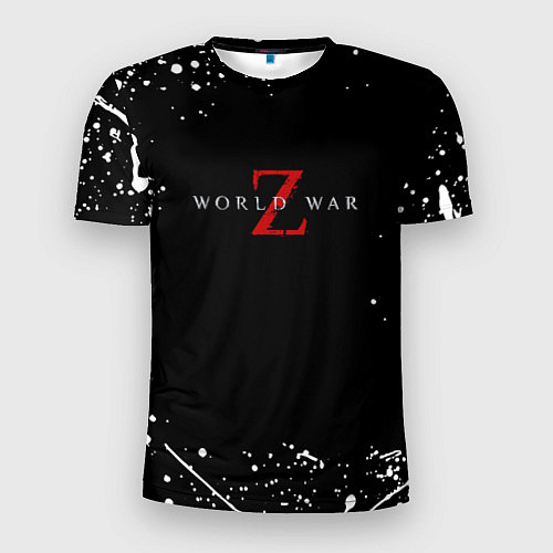 Мужская спорт-футболка World war z краски / 3D-принт – фото 1