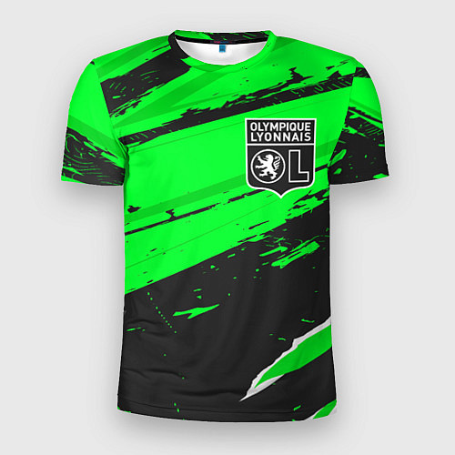 Мужская спорт-футболка Lyon sport green / 3D-принт – фото 1
