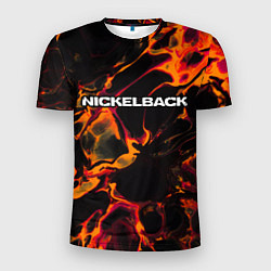 Мужская спорт-футболка Nickelback red lava