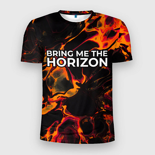 Мужская спорт-футболка Bring Me the Horizon red lava / 3D-принт – фото 1