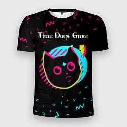 Мужская спорт-футболка Three Days Grace - rock star cat