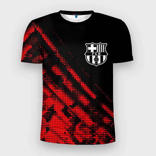 Мужская спорт-футболка Barcelona sport grunge / 3D-принт – фото 1