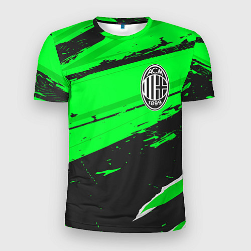 Мужская спорт-футболка AC Milan sport green / 3D-принт – фото 1