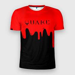Мужская спорт-футболка Quake краски текстура шутер