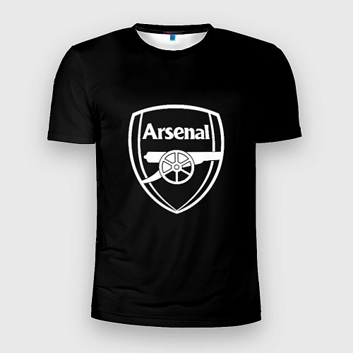 Мужская спорт-футболка Arsenal fc белое лого / 3D-принт – фото 1