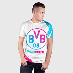 Футболка спортивная мужская Borussia neon gradient style, цвет: 3D-принт — фото 2