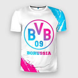 Мужская спорт-футболка Borussia neon gradient style