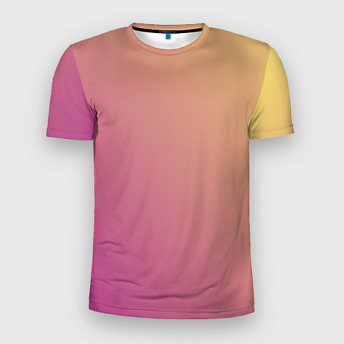 Мужская спорт-футболка Градиент желтый малиновый по диагонали / 3D-принт – фото 1