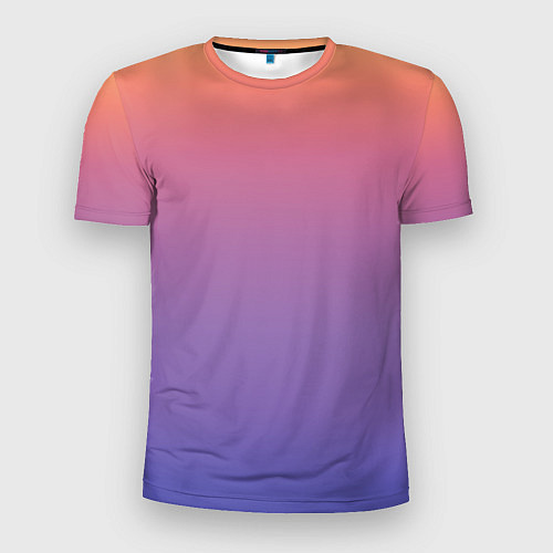 Мужская спорт-футболка Градиент закатное небо желтый фиолетовый / 3D-принт – фото 1