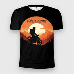 Мужская спорт-футболка Мотоцикл - это свобода