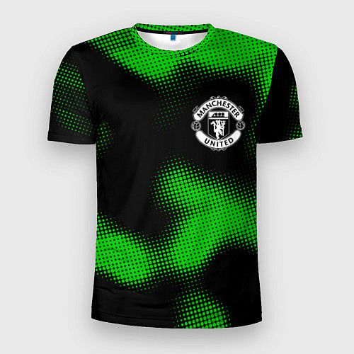 Мужская спорт-футболка Manchester United sport halftone / 3D-принт – фото 1