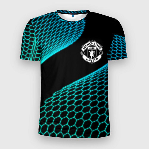 Мужская спорт-футболка Manchester United football net / 3D-принт – фото 1