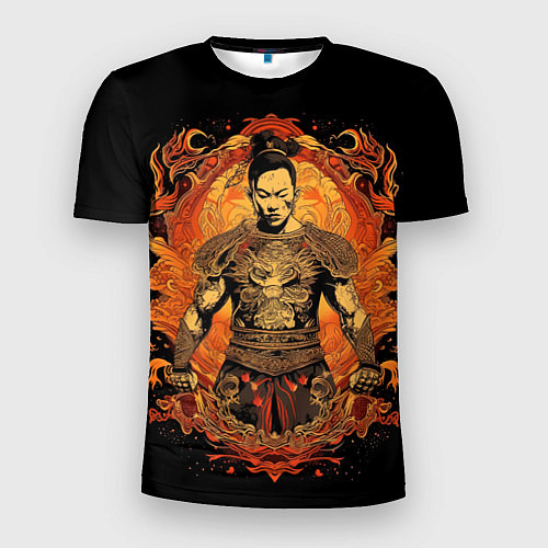 Мужская спорт-футболка Муай-Тай боец ретро стиль / 3D-принт – фото 1