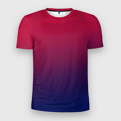 Мужская спорт-футболка Gradient red-blue / 3D-принт – фото 1