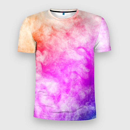 Мужская спорт-футболка Colorful smoke 1 / 3D-принт – фото 1