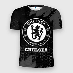 Футболка спортивная мужская Chelsea sport на темном фоне, цвет: 3D-принт
