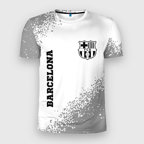 Мужская спорт-футболка Barcelona sport на светлом фоне вертикально / 3D-принт – фото 1
