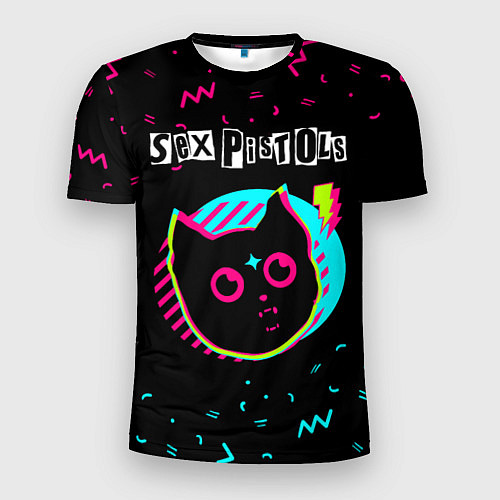 Мужская спорт-футболка Sex Pistols - rock star cat / 3D-принт – фото 1