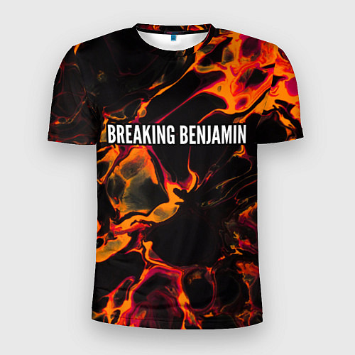 Мужская спорт-футболка Breaking Benjamin red lava / 3D-принт – фото 1