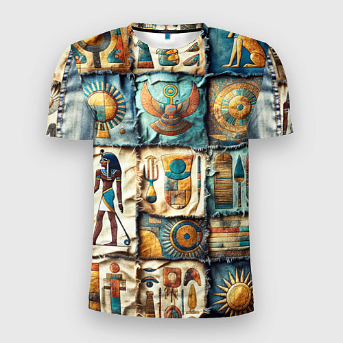 Мужская спорт-футболка Пэчворк из Египта / 3D-принт – фото 1