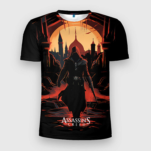 Мужская спорт-футболка Assassins creed заброшенный старый город / 3D-принт – фото 1