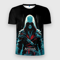 Мужская спорт-футболка Assassins creed ночной образ