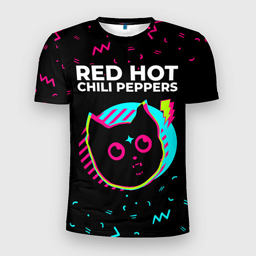 Мужская спорт-футболка Red Hot Chili Peppers - rock star cat / 3D-принт – фото 1