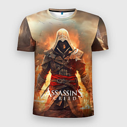 Мужская спорт-футболка Assassins creed старый город