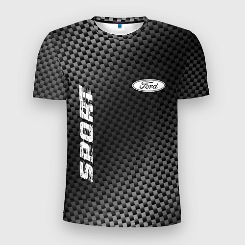 Мужская спорт-футболка Ford sport carbon / 3D-принт – фото 1