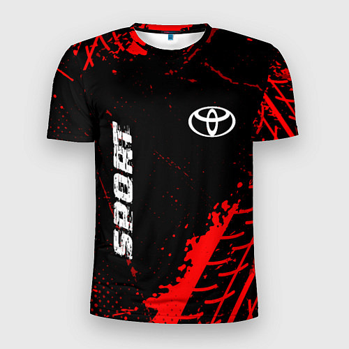 Мужская спорт-футболка Toyota red sport tires / 3D-принт – фото 1