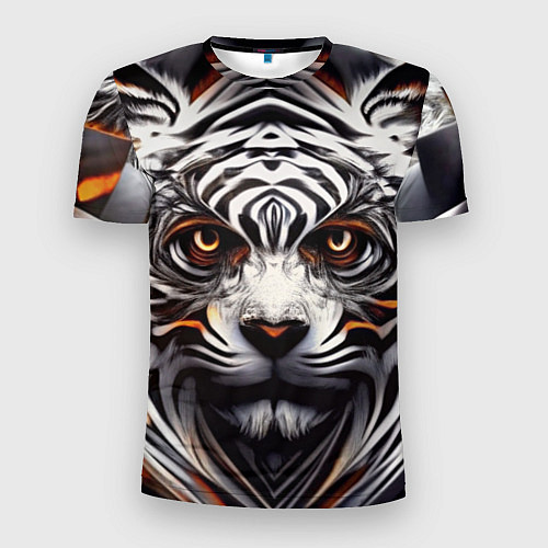 Мужская спорт-футболка Абстракция: тигр / 3D-принт – фото 1