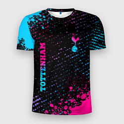 Мужская спорт-футболка Tottenham - neon gradient вертикально