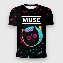 Мужская спорт-футболка Muse - rock star cat