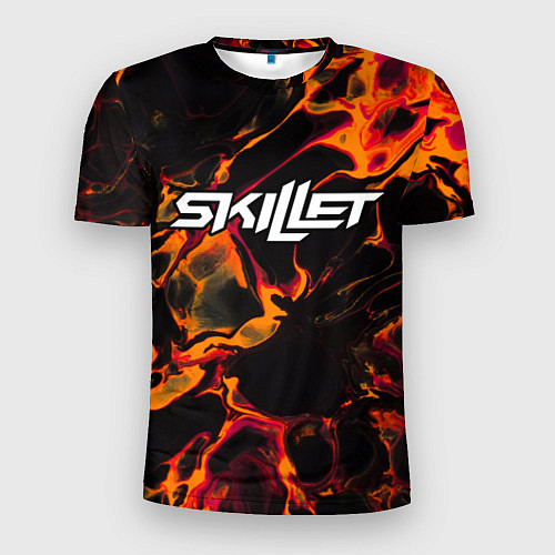 Мужская спорт-футболка Skillet red lava / 3D-принт – фото 1