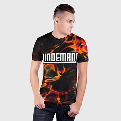 Футболка спортивная мужская Lindemann red lava, цвет: 3D-принт — фото 2