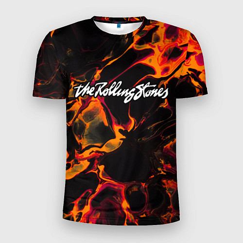 Мужская спорт-футболка Rolling Stones red lava / 3D-принт – фото 1