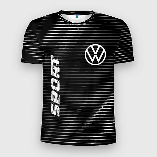 Мужская спорт-футболка Volkswagen sport metal / 3D-принт – фото 1