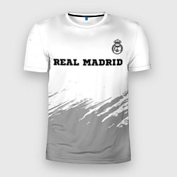Мужская спорт-футболка Real Madrid sport на светлом фоне посередине