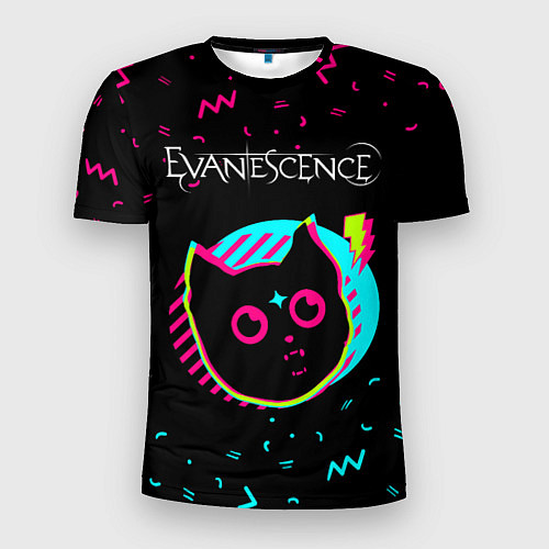Мужская спорт-футболка Evanescence - rock star cat / 3D-принт – фото 1