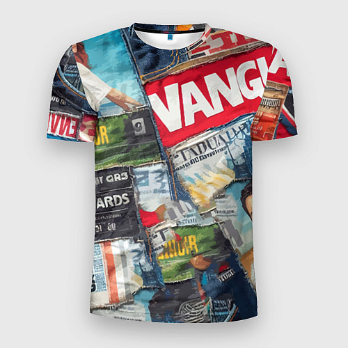 Мужская спорт-футболка Vanguard collage - ai art patchwork / 3D-принт – фото 1