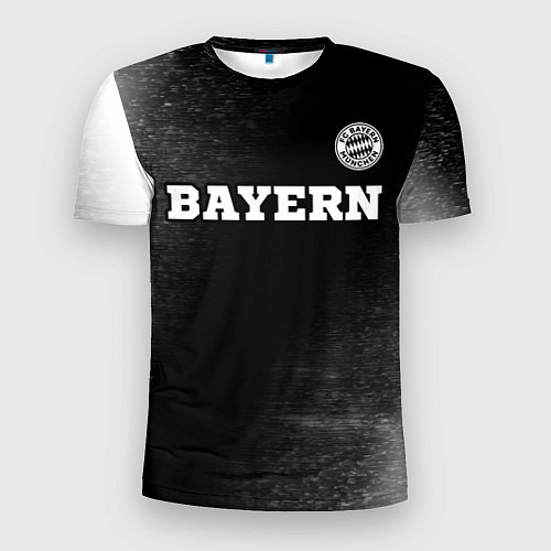 Мужская спорт-футболка Bayern sport на темном фоне посередине / 3D-принт – фото 1