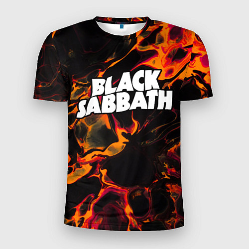 Мужская спорт-футболка Black Sabbath red lava / 3D-принт – фото 1